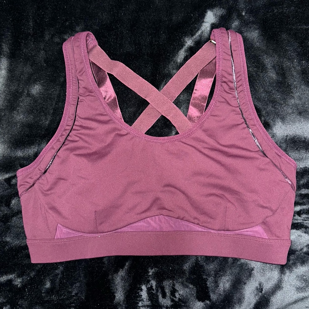 Fabletics Purple Sports Bra with Criss-Cross Straps *Worn Once*